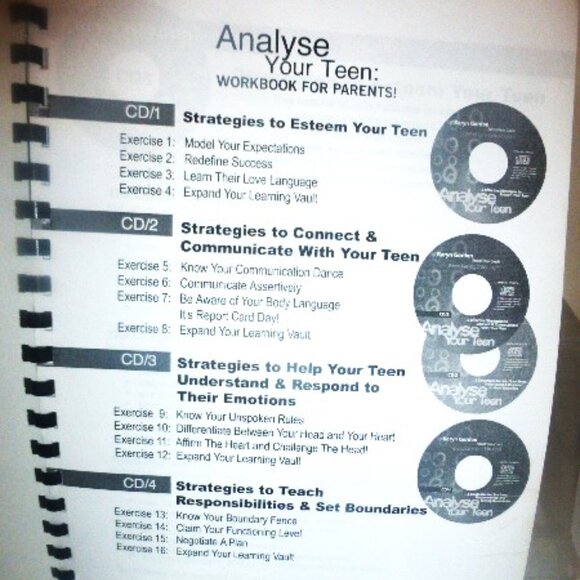 Analyze YOUR TEEN CD Series Karyn Gordoon 4 Cd's & Book Audio Book Communicate - Picture 9 of 10